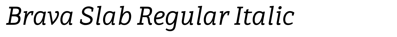 Brava Slab Regular Italic image